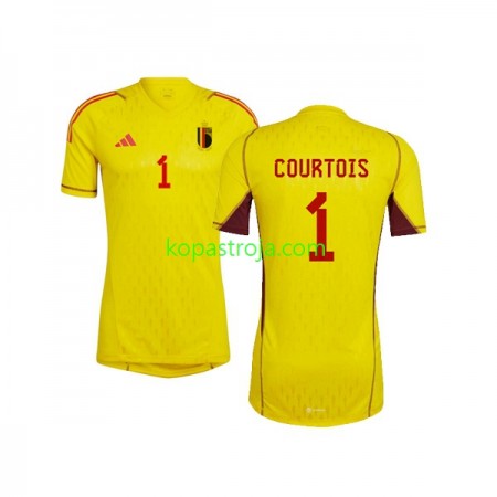 Billiga Fotbollströjor Belgien Courtois 1 Målvakt Borta tröja WM 2022 Kortärmad